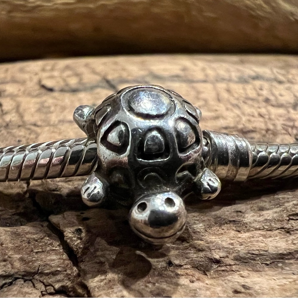 Authentic Pandora Turtle Charm Sterling Silver Turtle Animal Zoo Bead 790158